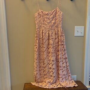 Astr Blush Pink Lace Dress